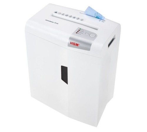 Шредер HSM ShredStar X10-4.5x30 (секр.P-4)/фрагменты/10лист./21лтр./скрепки/скобы/пл.карты/CD Шредер HSM ShredStar X10-4.5x30 (секр.P-4)/фрагменты/10лист./21лтр./скрепки/скобы/пл.карты/CD