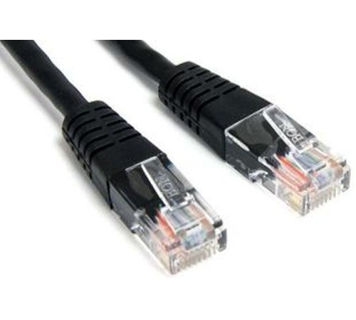 Патч-корд TWT UTP кат.5e, с заливными колпачками, 5.0 м, черный (TWT-45-45-5.0-BK)
