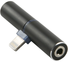 Переходник аудио Red Line lightning/Jack 3.5 (m) черный (УТ000016491)