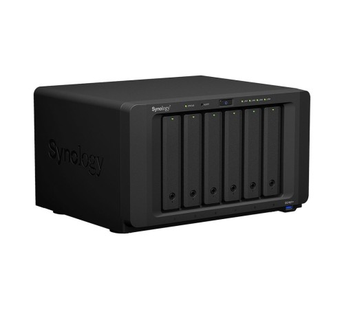 Система хранения данных Synology QC2,2GhzCPU/4GbDDR4(upto32)/RAID0,1,10,5,6/upto 6hot plug HDD SATA(3,5' or 2,5')(upto16 with 2xDX517)+2 M.2 slots 2280/3xUSB3.2/4GigE(+1Expslot)/iSCSI/2xIPcam(upto40)/1xPS/3YW (DS1621+)