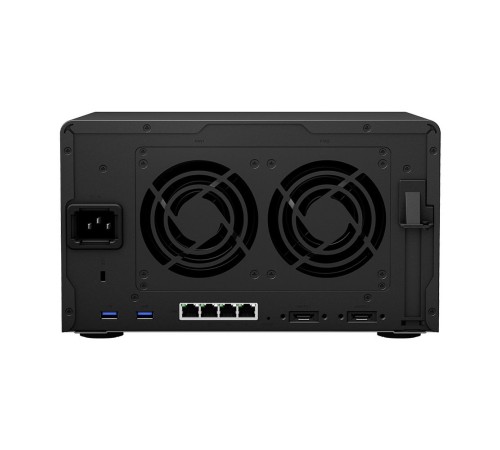 Система хранения данных Synology QC2,2GhzCPU/4GbDDR4(upto32)/RAID0,1,10,5,6/upto 6hot plug HDD SATA(3,5' or 2,5')(upto16 with 2xDX517)+2 M.2 slots 2280/3xUSB3.2/4GigE(+1Expslot)/iSCSI/2xIPcam(upto40)/1xPS/3YW (DS1621+)