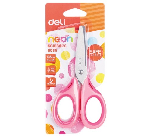 Ножницы Deli E6068 Neon универсальные 135мм сталь ассорти Ножницы Deli E6068 Neon универсальные 135мм сталь ассорти