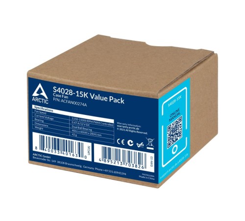 Вентилятор корпусной ARCTIC S4028-15K 5-Pack 1400-15000rpm rpm Dual Ball Bearing 4-Pin Fan-Connector (ACFAN00274A) Вентилятор корпусной ARCTIC S4028-15K 5-Pack 1400-15000rpm rpm Dual Ball Bearing 4-Pin Fan-Connector (ACFAN00274A)