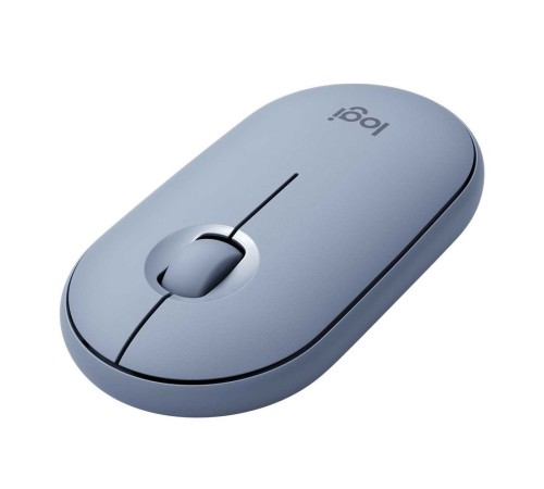 Мышь беспроводная Logitech PEBBLE M350 Blue [910-005598] голубая, оптическая, 1000dpi, 2.4GHz, USB-ресивер, бесшумная, под обе руки