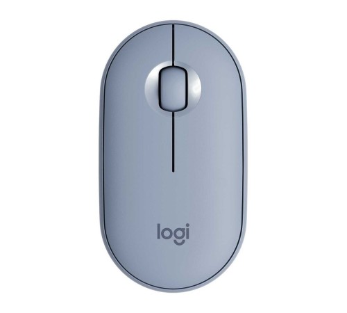 Мышь беспроводная Logitech PEBBLE M350 Blue [910-005598] голубая, оптическая, 1000dpi, 2.4GHz, USB-ресивер, бесшумная, под обе руки