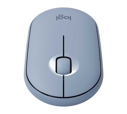 Мышь беспроводная Logitech PEBBLE M350 Blue [910-005598] голубая, оптическая, 1000dpi, 2.4GHz, USB-ресивер, бесшумная, под обе руки
