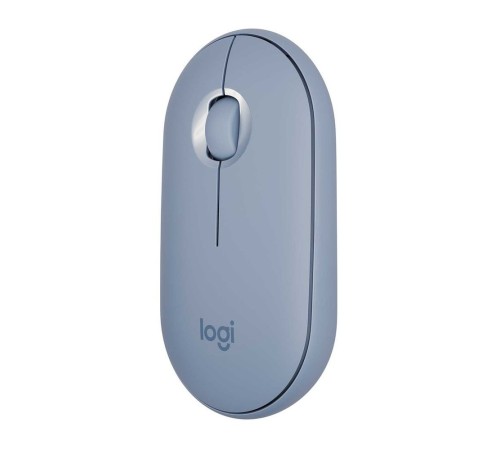 Мышь беспроводная Logitech PEBBLE M350 Blue [910-005598] голубая, оптическая, 1000dpi, 2.4GHz, USB-ресивер, бесшумная, под обе руки