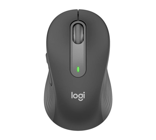 Мышь беспроводная Logitech M650 Signature Graphite [910-006390] темно-серая, 400-4000 dpi, Bluetooth + 2.4G, 5 кнопок, АА-батарейка, полноразмерная, правый хват