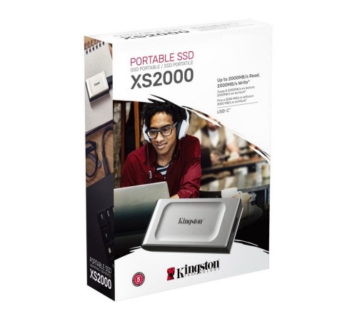 Накопитель SSD Kingston USB 3.2 4Tb SXS2000/4000G XS2000 1.8" серый