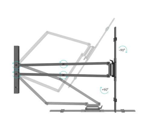 Кронштейн ONKRON M8L черный