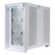 "Lagrange" ATX, White, FANS: 120mm ARGB: 3 Top + 1 Rear + HUB. Drive bay int: 3x3,5" + 3x2,5". 2xUSB3.0+1xUSB-C, Audio I/O, Up to 14x120mm Fans, GPU up to 425mm, PSU max 270mm, CPU cooler up to 190mm, SPCC 1,0mm metal, 4mm TG side pane