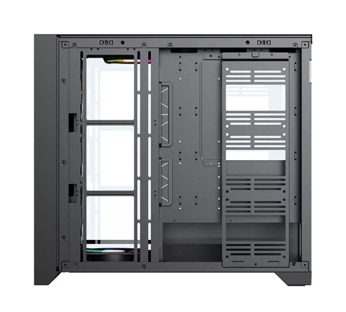 "Lagrange" ATX, Black, W/O Fans, Drive bay int: 3x3,5" + 3x2,5". 2xUSB3.0+1xUSB-C, Audio I/O, Up to 14x120mm Fans, GPU up to 425mm, PSU max 270mm, CPU cooler up to 190mm, SPCC 1,0mm metal, 4mm TG side panel.