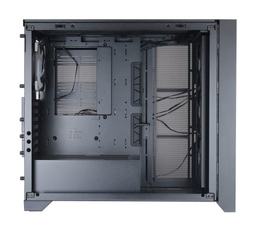 "Lagrange" ATX, Black, FANS: 120mm ARGB: 3 Top + 1 Rear + HUB. Drive bay int: 3x3,5" + 3x2,5". 2xUSB3.0+1xUSB-C, Audio I/O, Up to 14x120mm Fans, GPU up to 425mm, PSU max 270mm, CPU cooler up to 190mm, SPCC 1,0mm metal, 4mm TG side pane "Lagrange" ATX, Black, FANS: 120mm ARGB: 3 Top + 1 Rear + HUB. Drive bay int: 3x3,5" + 3x2,5". 2xUSB3.0+1xUSB-C, Audio I/O, Up to 14x120mm Fans, GPU up to 425mm, PSU max 270mm, CPU cooler up to 190mm, SPCC 1,0mm metal, 4mm TG side pane