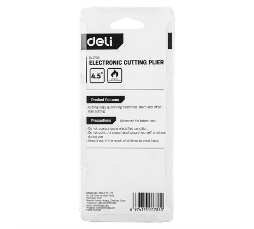 Кусачки Deli DL2705  130мм, сталь CrV, пластиковая ручка