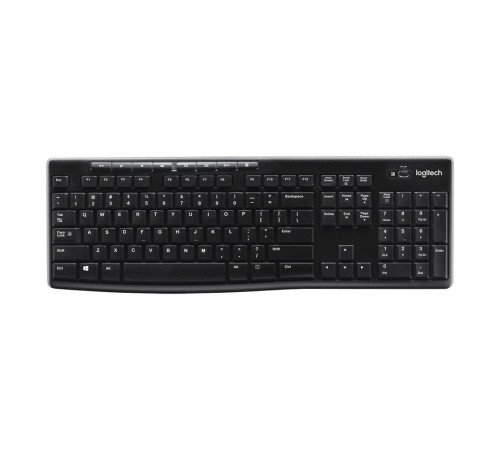 Клавиатура беспроводная Logitech K270 ЛАТИНИЦА (приемник Unifying, 2 батарейки AAA) (арт. 920-003058, M/N: Y-R0015 / C-U0007)