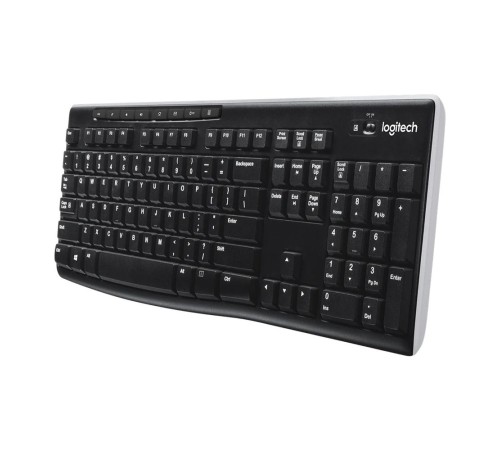 Клавиатура беспроводная Logitech K270 ЛАТИНИЦА (приемник Unifying, 2 батарейки AAA) (арт. 920-003058, M/N: Y-R0015 / C-U0007)