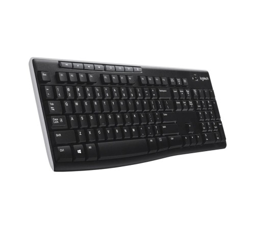 Клавиатура беспроводная Logitech K270 ЛАТИНИЦА (приемник Unifying, 2 батарейки AAA) (арт. 920-003058, M/N: Y-R0015 / C-U0007)