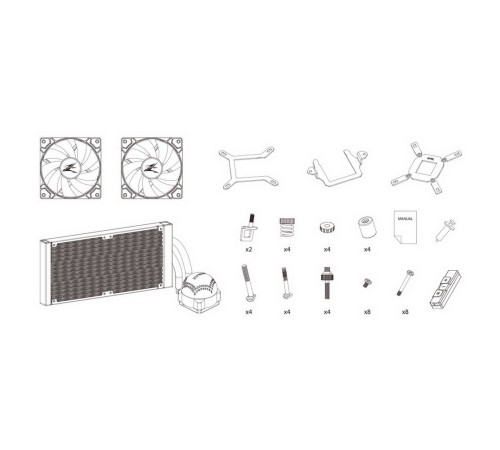 Система водяного охлаждения Zalman CPU Liquid Cooler 280mm, WH (ALPHA 28 White)