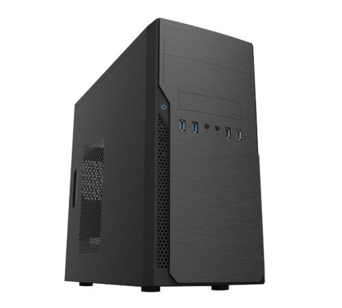 Case Foxline FL–628-FZ450R-U32 mATX case, black, w/PSU 450W 12cm, w/2xUSB2.0, w/2xUSB3.0 w/pwr cord, w/o FAN