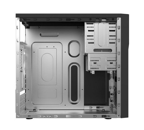 Case Foxline FL–628-FZ450R-U32 mATX case, black, w/PSU 450W 12cm, w/2xUSB2.0, w/2xUSB3.0 w/pwr cord, w/o FAN