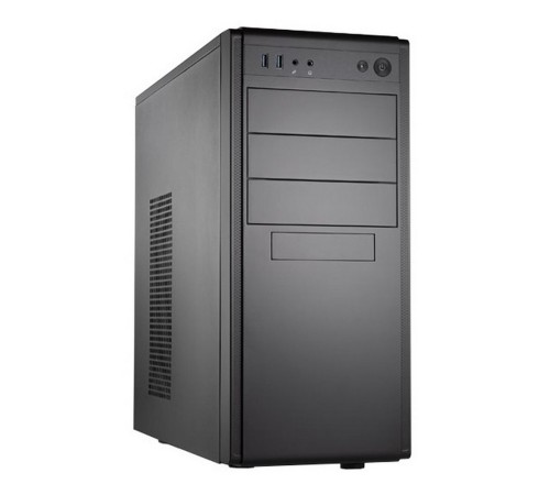 Case Foxline FL-886-FL500S-U32 ATX case, black, w/PSU 500W 12cm, w/2xUSB3.0, w/ pwr cord, w/o FAN