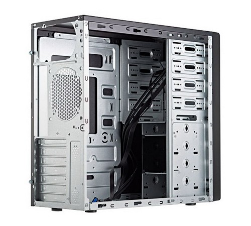 Case Foxline FL-886-FL500S-U32 ATX case, black, w/PSU 500W 12cm, w/2xUSB3.0, w/ pwr cord, w/o FAN