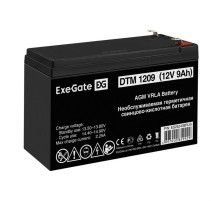 Exegate ES252438RUS Аккумуляторная батарея DTM 1209 (12V 9Ah, клеммы F1)