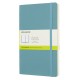 Блокнот Moleskine CLASSIC SOFT QP618B35 Large 130х210мм 192стр. нелинованный мягкая обложка голубой