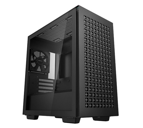 Корпус MiniTower DeepCool CH370 черный без БП mATX TG window 1x120mm fan (R-CH370-BKNAM1-G-1)