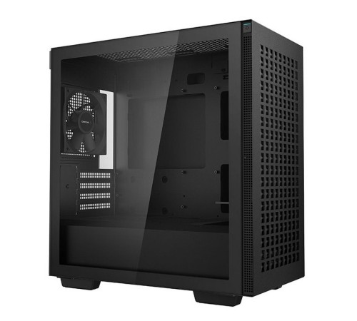 Корпус MiniTower DeepCool CH370 черный без БП mATX TG window 1x120mm fan (R-CH370-BKNAM1-G-1)