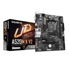 Материнская плата GIGABYTE A520M K V2, AM4, A520, 2*DDR4, D-SUB+HDMI,  4 SATA 6 Гб/с, M2, Audio, Gb LAN, USB 3.2, USB 2.0, mATX (A520M K V2)