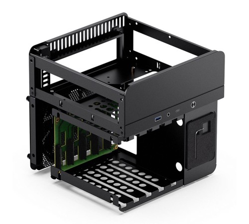 Корпус JONSBO N2 Black без БП, mini-ITX, SFX, черный