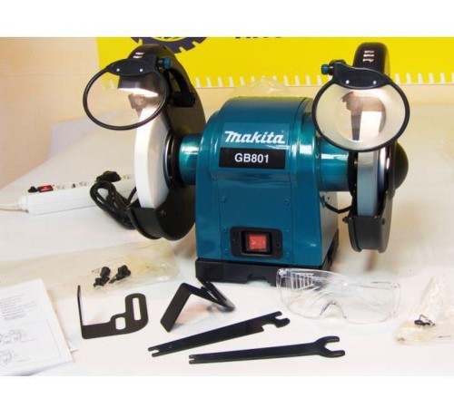 Электроточило Makita GB801 120Вт 2850об/мин d=205мм t=19мм Электроточило Makita GB801 120Вт 2850об/мин d=205мм t=19мм