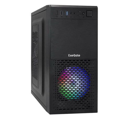 Корпус Minitower ExeGate mEVO-7807 (mATX, без БП, 1*USB+1*USB3.0, черный 1x12см с RGB подсветкой) Корпус Minitower ExeGate mEVO-7807 (mATX, без БП, 1*USB+1*USB3.0, черный 1x12см с RGB подсветкой)