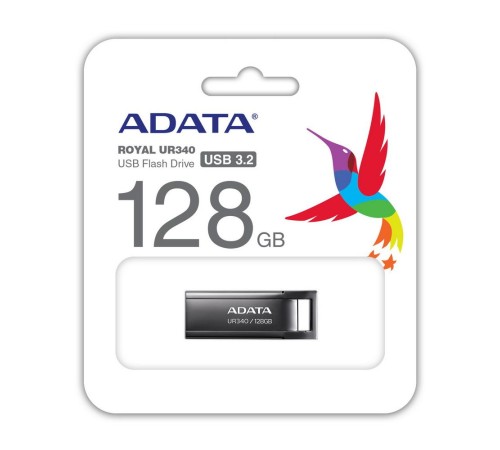 128GB UR340 USB Flash Drive USB 3.2 Gen1, Black, Retail (AROY-UR340-128GBK) 128GB UR340 USB Flash Drive USB 3.2 Gen1, Black, Retail (AROY-UR340-128GBK)