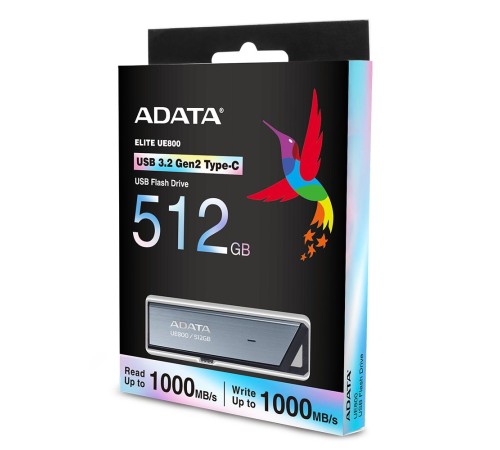 512GB Elite UE800 OTG USB Flash Drive USB 3.2 Gen2, USB Type-C, Grey, Retail (AELI-UE800-512G-CSG)