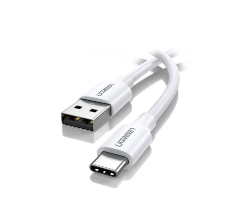 Кабель UGREEN US287 (60121) USB-A 2.0 to USB-C Cable Nickel Plating. Длина 1 м. Цвет: белый