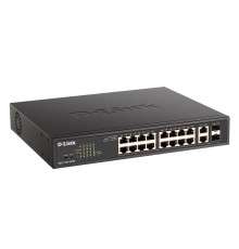 Коммутатор D-Link EasySmart L2 Switch 16х1000Base-T PoE, 2xCombo 1000Base-T/SFP, PoE Budget 130W (DGS-1100-18PV2/A3A)