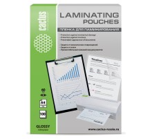 Пленка для ламинирования Cactus 60мкм A4 (100шт) глянцевая 216x303мм CS-LPGA460100