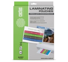 Пленка для ламинирования Cactus 125мкм A4 (25шт) глянцевая 216x303мм CS-LPGA412525