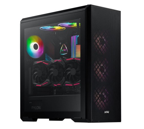 DEFENDER BLACK (DEFENDER-BKCWW) (Midi-Tower, черный, TG, 120mm fan*3)