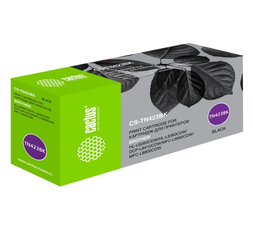 Картридж лазерный Cactus CS-TN423BK TN-423BK черный (6500стр.) для Brother DCP L8410CDW/HL L8260CDW/MFC L8690CDW