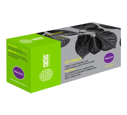 Картридж лазерный Cactus CS-TN423Y TN-423Y желтый (4000стр.) для Brother DCP L8410CDW/HL L8260CDW/MFC L8690CDW