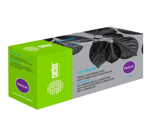 Картридж лазерный Cactus CS-TN423C TN-423C голубой (4000стр.) для Brother DCP L8410CDW/HL L8260CDW/MFC L8690CDW