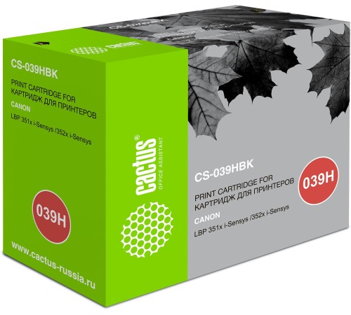 Картридж лазерный Cactus CS-039HBK 039 H черный (25000стр.) для Canon LBP 351x i-Sensys /352x i-Sensys