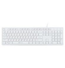 Клавиатура Оклик 500M белый USB slim Multimedia