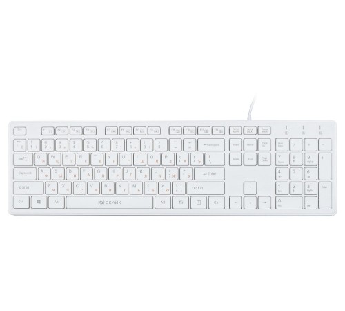Клавиатура Оклик 500M белый USB slim Multimedia Клавиатура Оклик 500M белый USB slim Multimedia