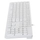 Клавиатура Оклик 500M белый USB slim Multimedia