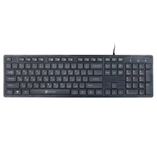 Клавиатура Оклик 520M2U черный/черный USB slim Multimedia Клавиатура Оклик 520M2U черный/черный USB slim Multimedia