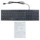 Клавиатура Оклик 520M2U черный/черный USB slim Multimedia